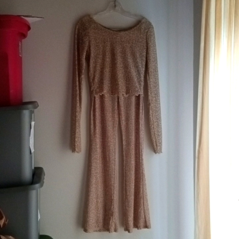2pc Kendell + Kylie Swim Coverup Leopard Set L nwt
